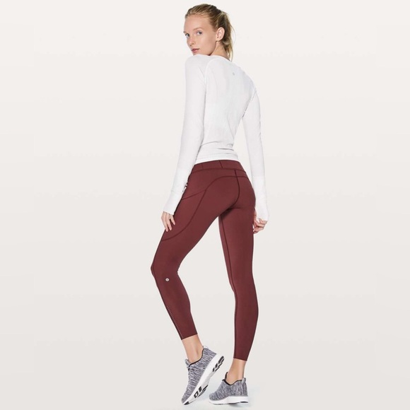 Lululemon Fast & Free 7/8 Tight II Nulux 25" in Garnet Size 2 - Picture 1 of 8
